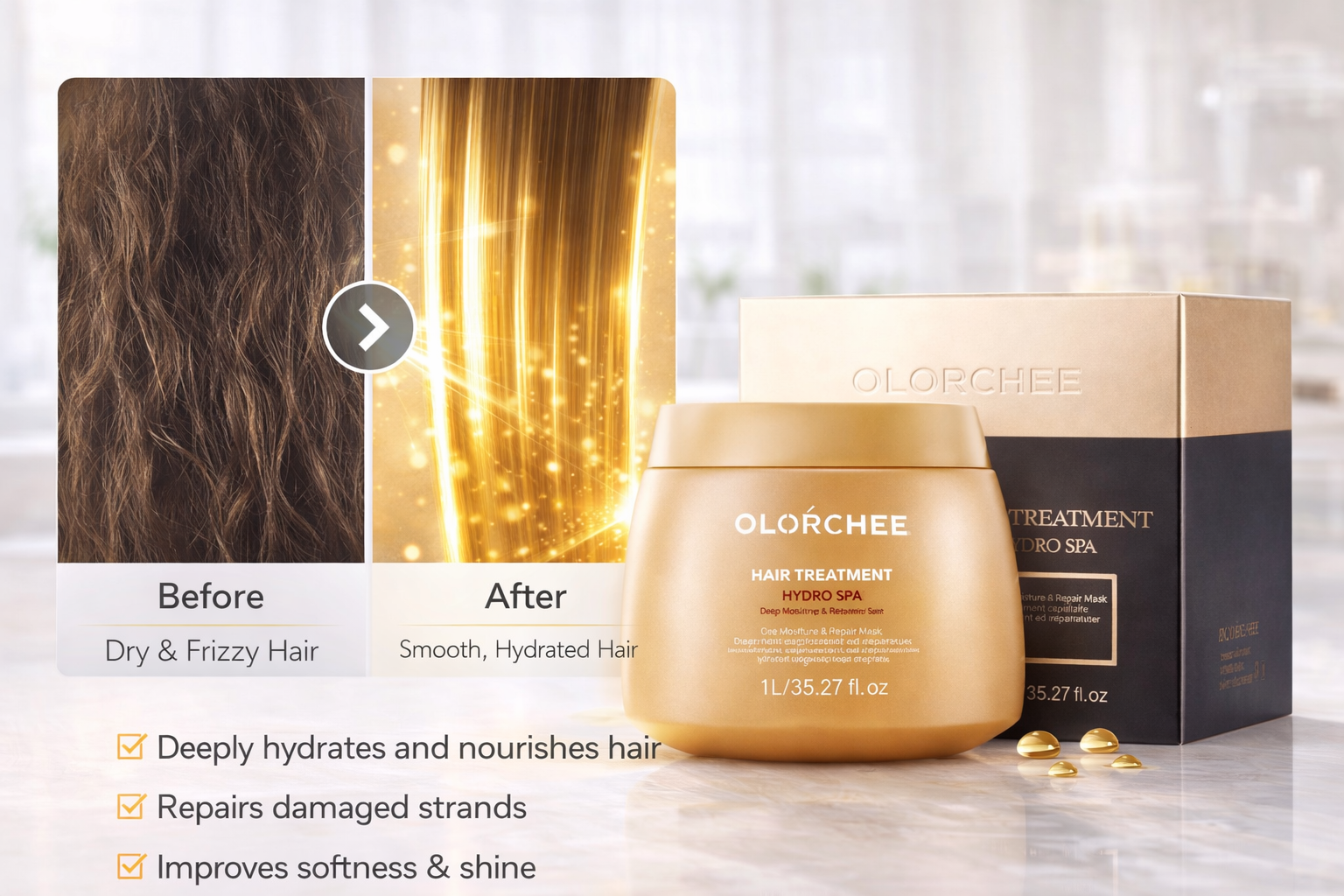 Olorchee Hair Treatment Hydro Spa – Deep Moisture & Repair Mask